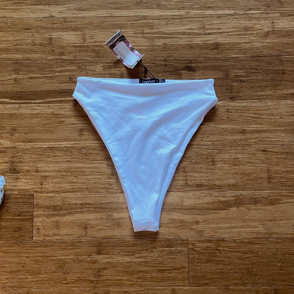 White High-Waisted Bikini Bottoms